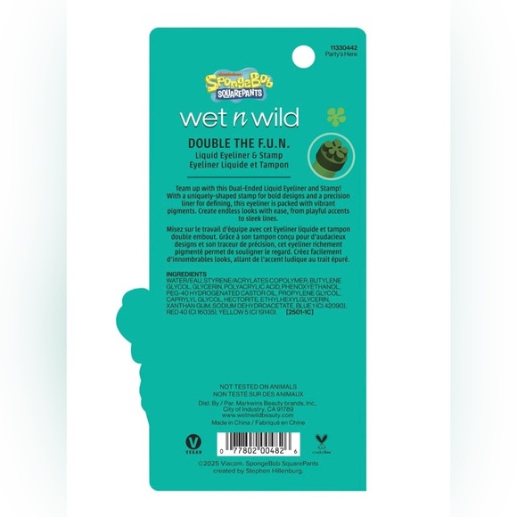 Wet N Wild SpongeBob Double The F.U.N. Liquid Eyeliner and Stamp - Party'S Here - Picture 7 of 8